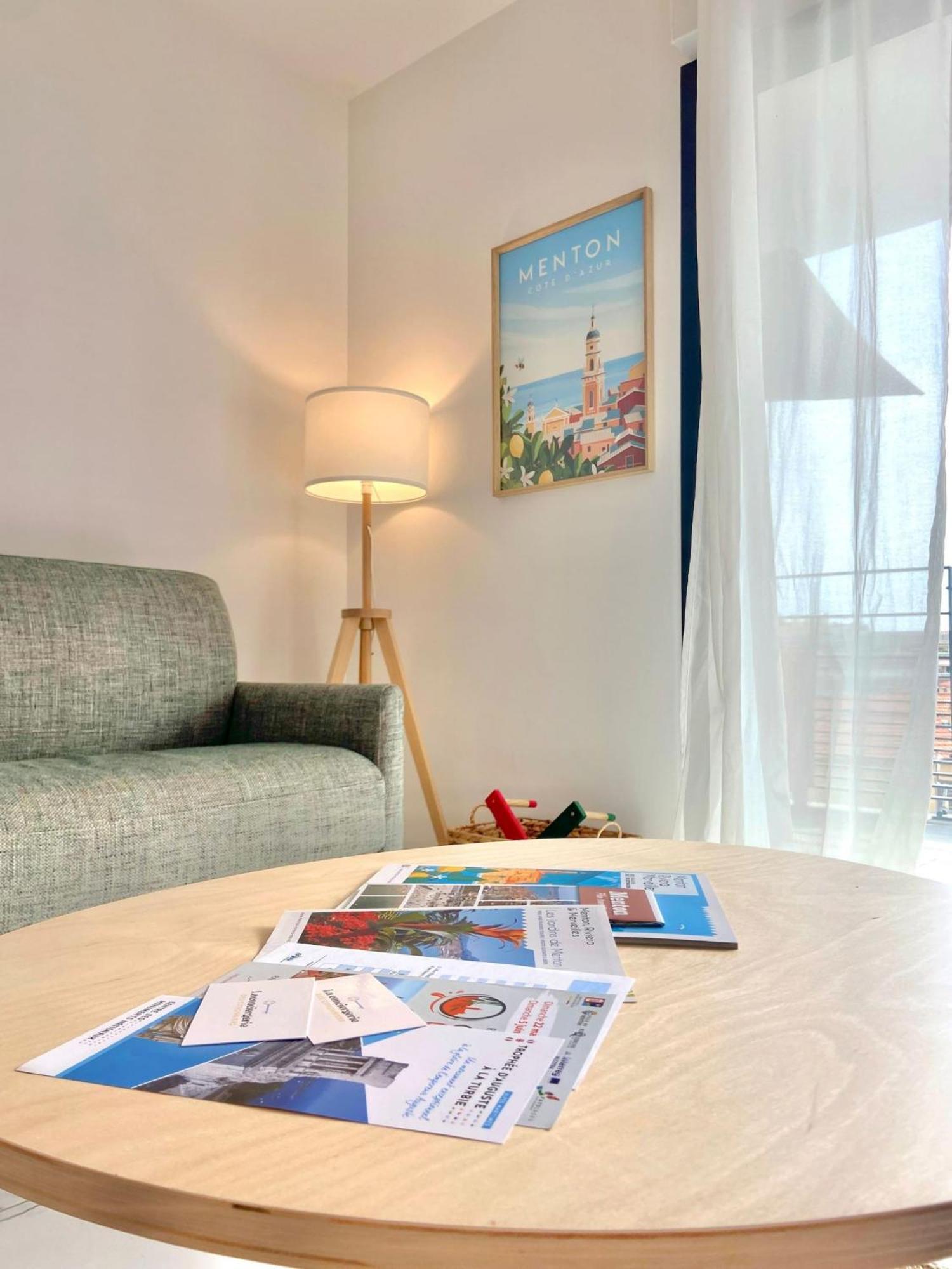 'Cap Riviera' Proche Gare Et Centre Apartment Ментона Екстериор снимка
