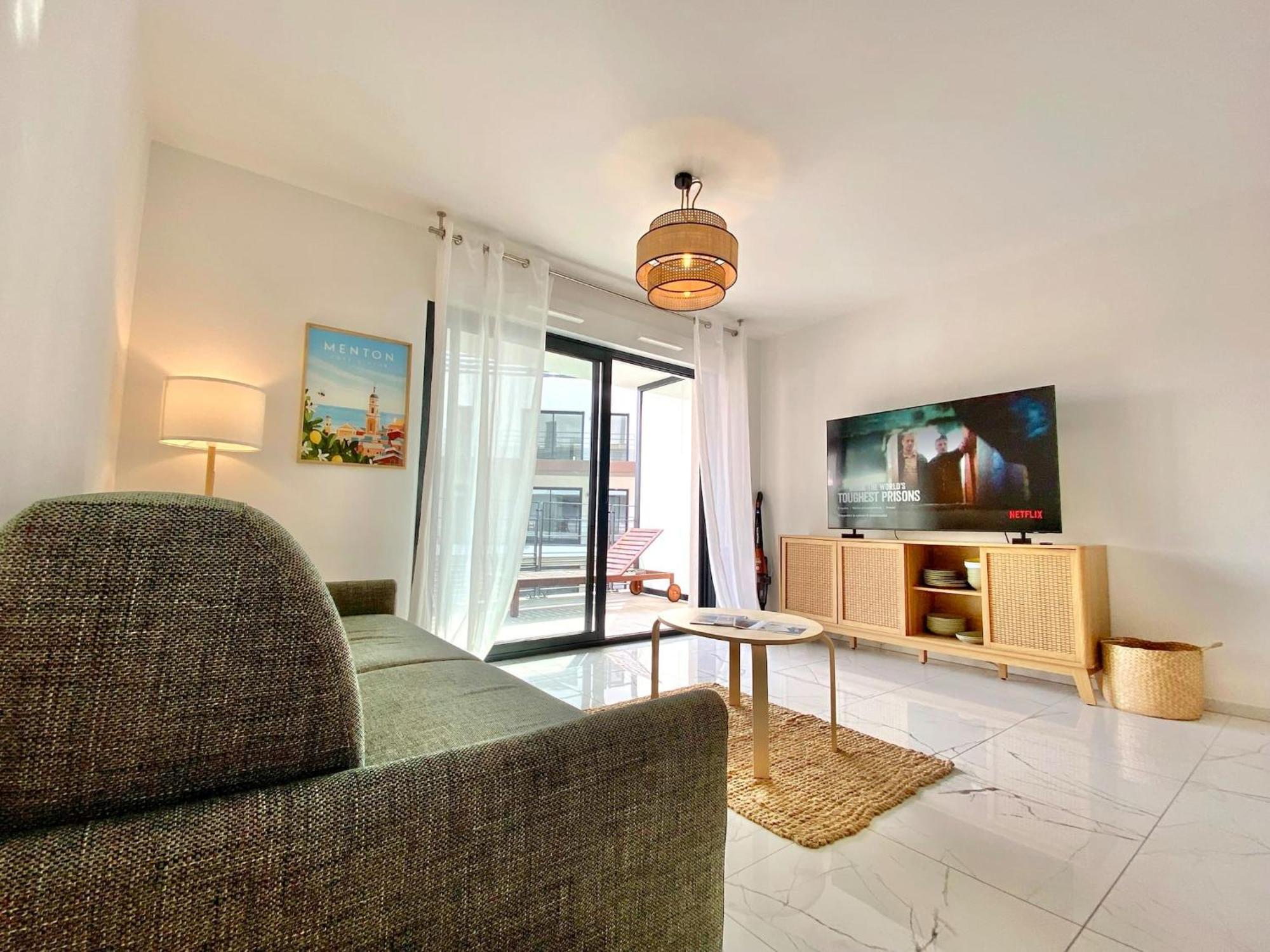 'Cap Riviera' Proche Gare Et Centre Apartment Ментона Екстериор снимка