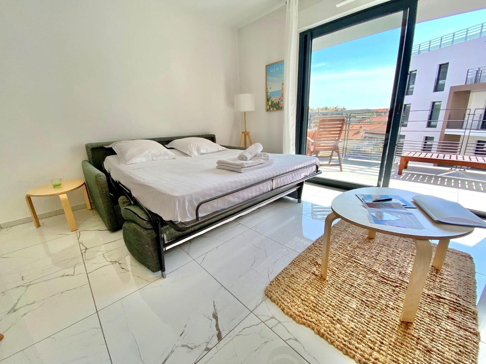 'Cap Riviera' Proche Gare Et Centre Apartment Ментона Екстериор снимка