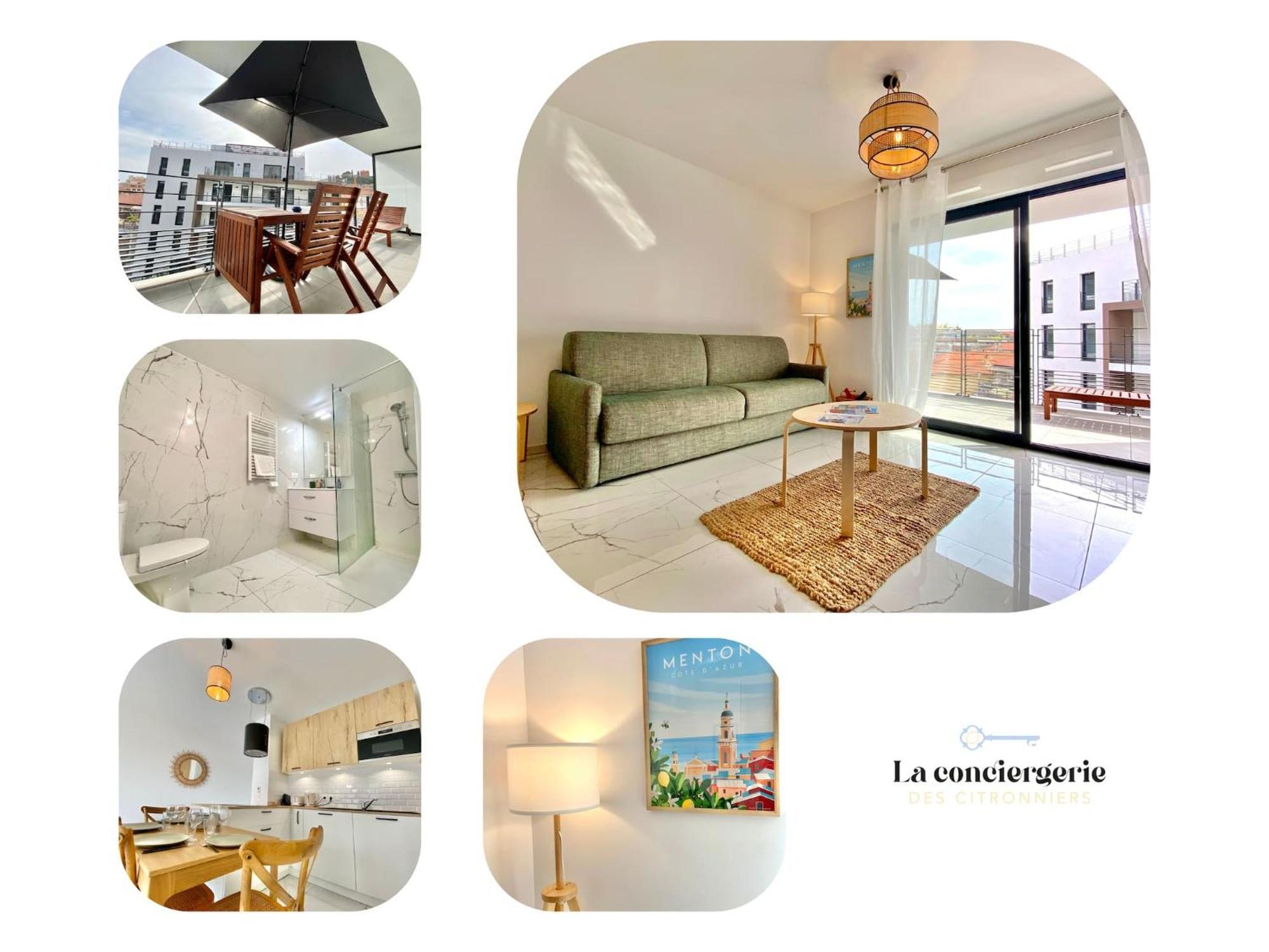 'Cap Riviera' Proche Gare Et Centre Apartment Ментона Екстериор снимка
